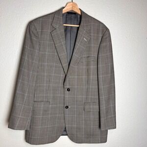 Brooks Brothers 1818 Madison Blazer 42R 100% Wool Houndstooth Sport Coat